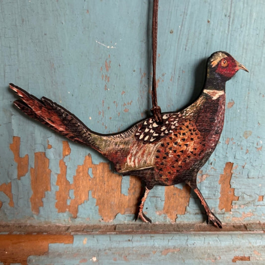 Not Just For Christmas Hanging Decoration - Wooden Pheasant